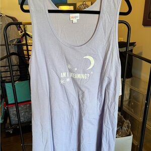 LuLaRoe Light Purple Tank Top with Moon Design